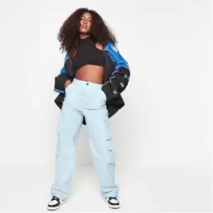 Image of Missguided Pocket Detail Cargo Trousers - Blue