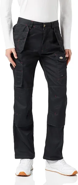 Image of Dickies Mens Redhawk Pro Multi Pocket Work Trousers 36R - Waist 36', Inside Leg 32' Black DIC017-BLK-36R