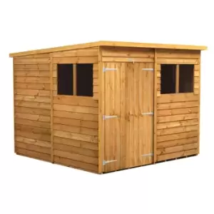 Image of Power 8x8 Overlap Pent Double Door Shed