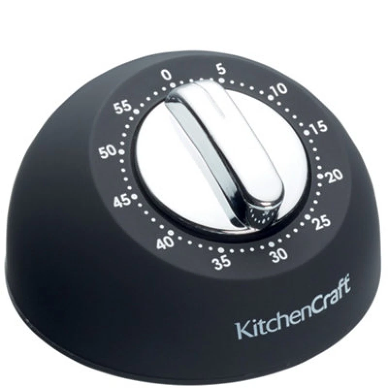 Image of Kitchencraft Soft Touch Mechanical Timer Black