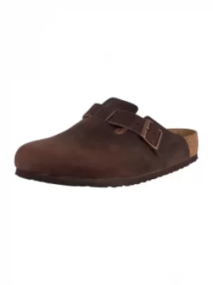 Image of Boston Oiled Leather Slip On Sandals