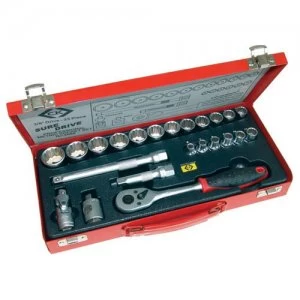Image of CK 23 Piece 3/8" Drive Sure Drive Bi Hex Socket Set Metric 3/8"