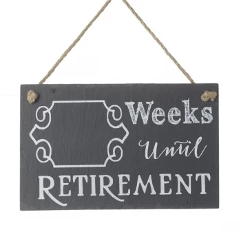 Image of Weeks Until Retirement Slate Sign by Heaven Sends