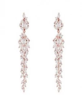 Image of Jon Richard Jon Richard Rose Gold Plate Cubic Zirconia Linear Mixed Stone