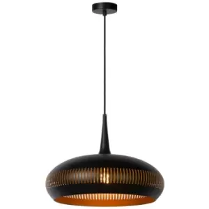 Image of Lucide RAYCO - Pendant Light - Ø45cm - 1xE27 - Black