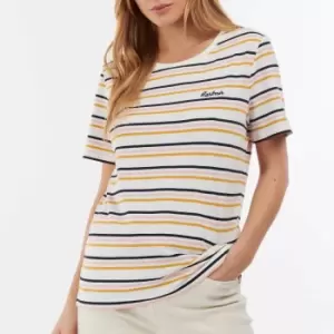 Image of Barbour Womens Picnic T-Shirt - Cloud Stripe - UK 12