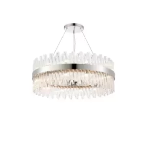 Image of Lysander 24 Light G9, Ceiling Pendant Round, Polished Nickel, Clear Item Weight: 23.13kg