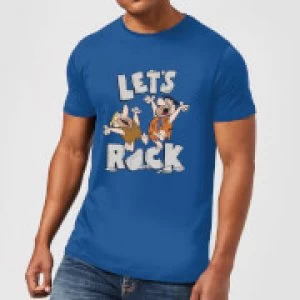 Image of The Flintstones Let's Rock Mens T-Shirt - Royal Blue - M