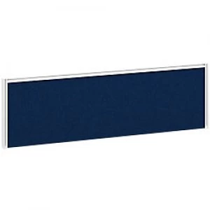 Image of Dams International Desktop Fabric Screen Blue Aluminium White Frame 1200 x 30 x 380mm