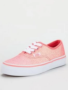 Image of Vans Childrens Authentic Neon Glitter, Pink, Size 13