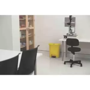 Image of Rubbermaid Commercial Products Slim Jim 30L Yellow Pedal Waste Bin