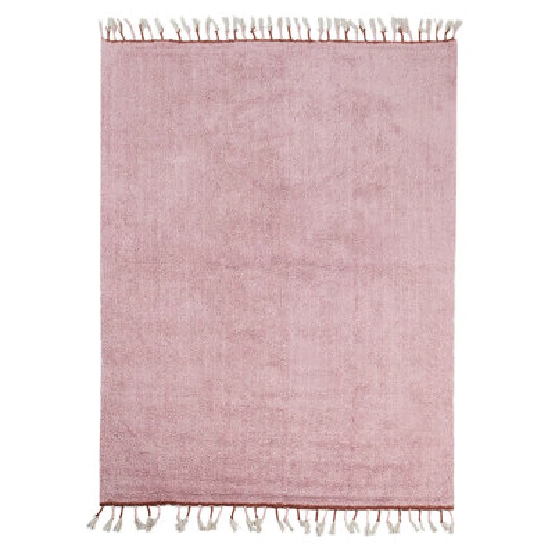 Image of Beliani Kids Rug Caparli Pink 140 X 200 Cm Cotton