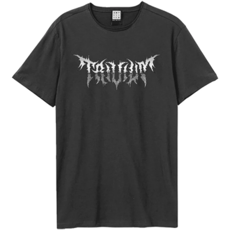 Image of Amplified Amplified Men Trivium Logo T-Shirt in Charcoal Size: X-Small Charcoal XS Male 5063693955120