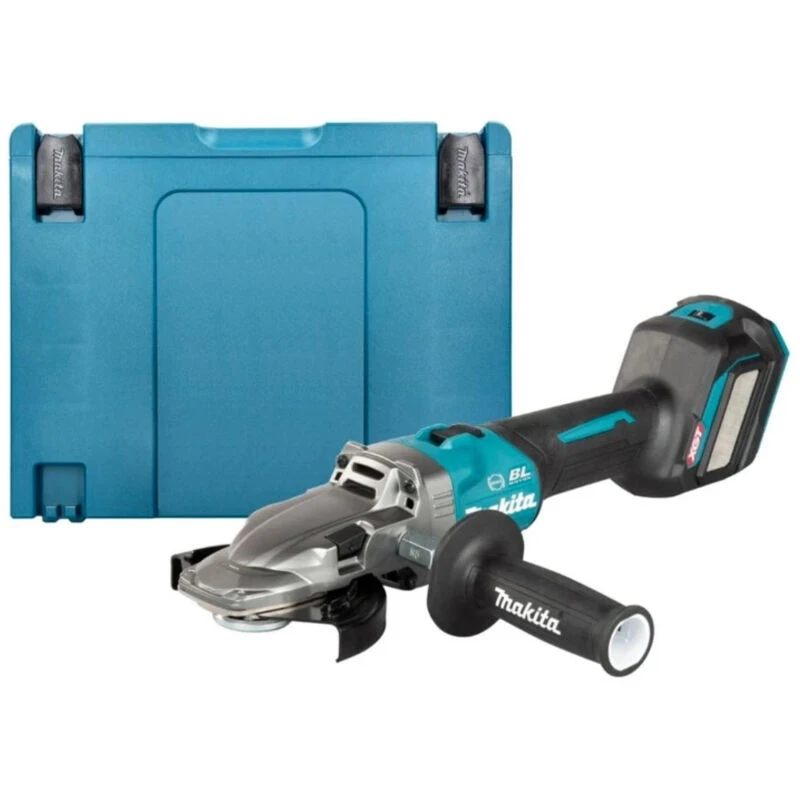 Image of Makita GA055G 40v Max XGT Cordless Brushless Flat Head Slide Switch Angle Grinder 125mm No Batteries No Charger Case GA055GZ01