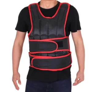 Image of Adjustable 15KG Weight Vest, Black/Red