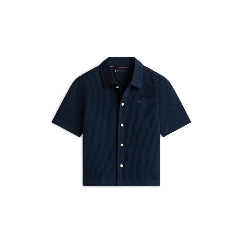 Image of Tommy Hilfiger Tommy Seersckr Shirt Jn62 Night Navy C1G male 10Y