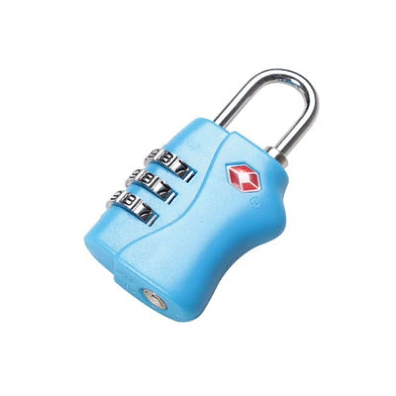 Image of Shatchi TSA Accepted Luggage Lock Blue 3 Combination Travel Suitcase Combination Padlock Blue