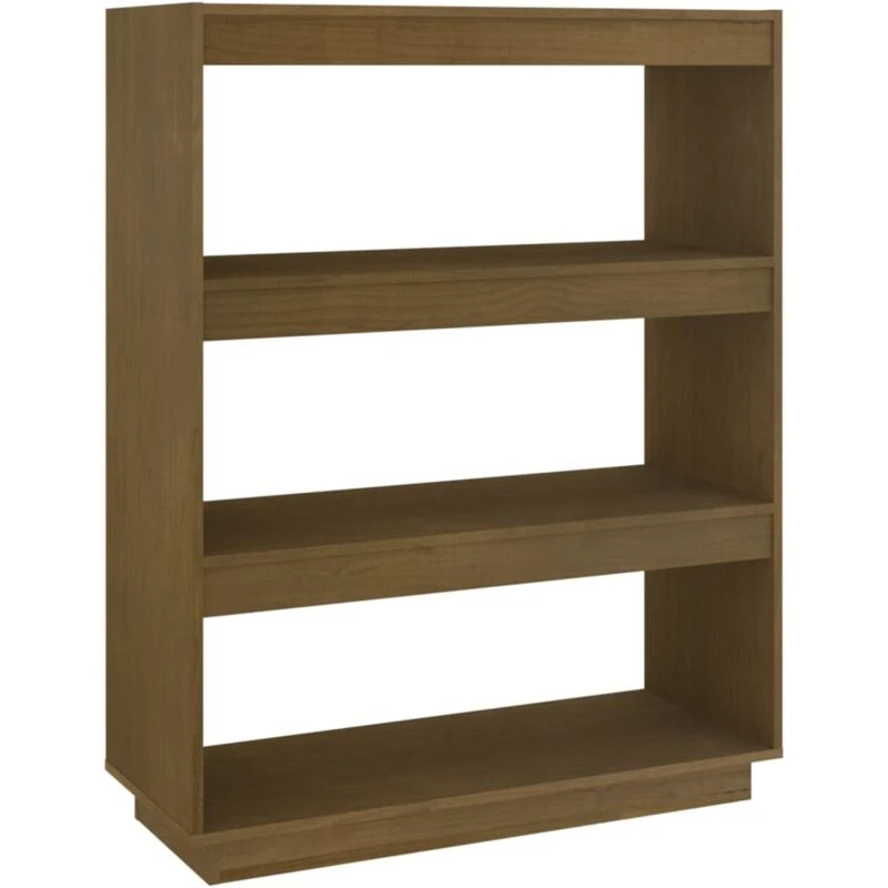Image of VIDAXL Book Cabinet/Room Divider Honey Brown 80x35x103cm Solid Pinewood Vidaxl 8720286816189