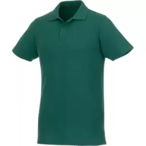 Image of Elevate Mens Helios Short Sleeve Polo Shirt (M) (Forest Green)