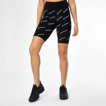 Image of Kangol Cycle Shorts Ladies - Black AOP