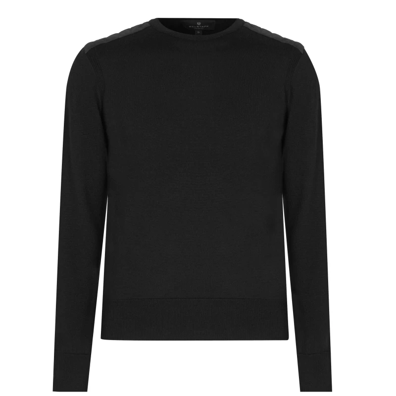 Image of Belstaff Kerrigan Crewneck Knit Black