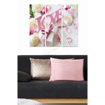 Image of MDF140892 Multicolor Decorative MDF Painting (3 Pieces)