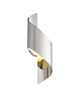 Image of Wall Lamp Small, 1 x 8W LED, 3000K, 640lm, Silver, Polished Chrome