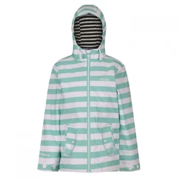 Image of Regatta Bibiana Waterproof Jacket Junior Girls - Blue Stripe