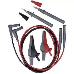 Image of Beha Amprobe EU-200 Safety test lead et [Test probe, Alligator clips, 4mm plug - 4mm plug] Black, Red