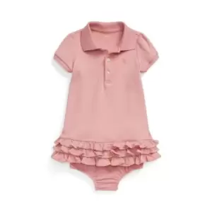 Image of Polo Ralph Lauren Polo Peplum Dress and Bloomer - Pink