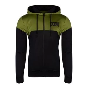Image of Doom - Mixom Manufactured Teq Mens Medium Hoodie - Green/Black