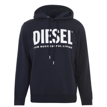 Image of Diesel Text Logo OTH Hoodie - Blue