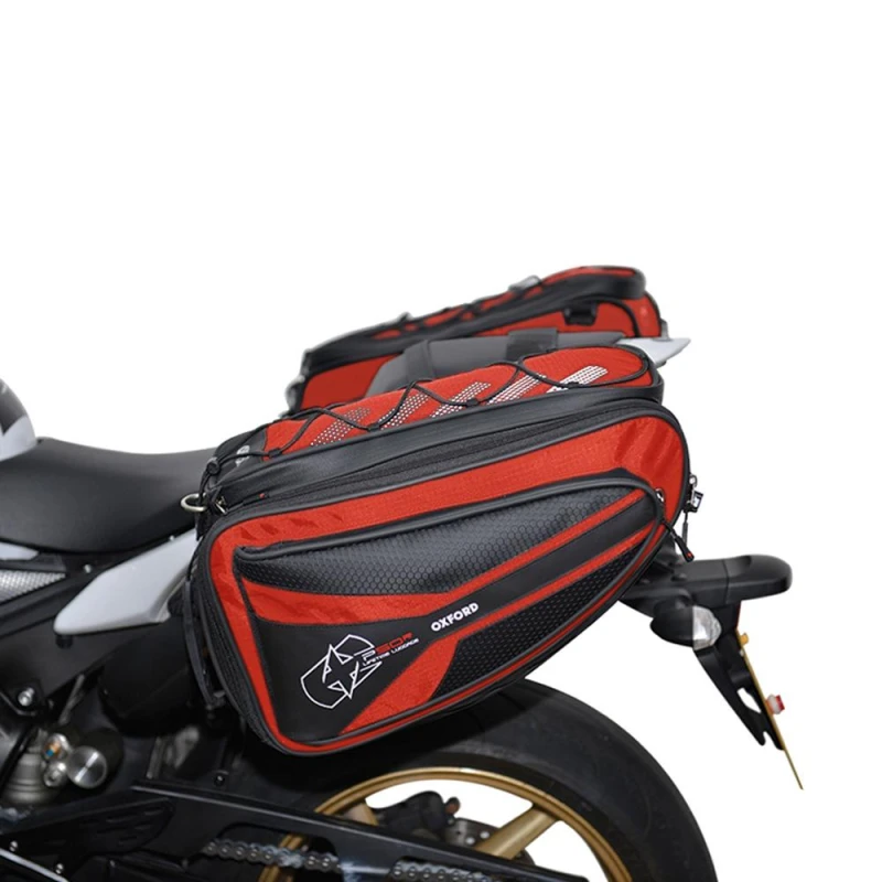 Image of Oxford P50R Motorcycle Panniers 50L Red Red