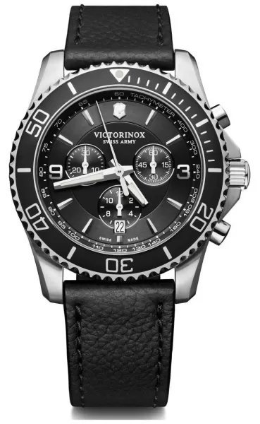 Image of Victorinox 241864 Maverick Mens Black Chrono Black Watch