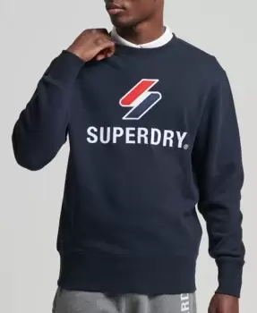 Image of Superdry Stacked Applique Logo Crew Sweatshirt