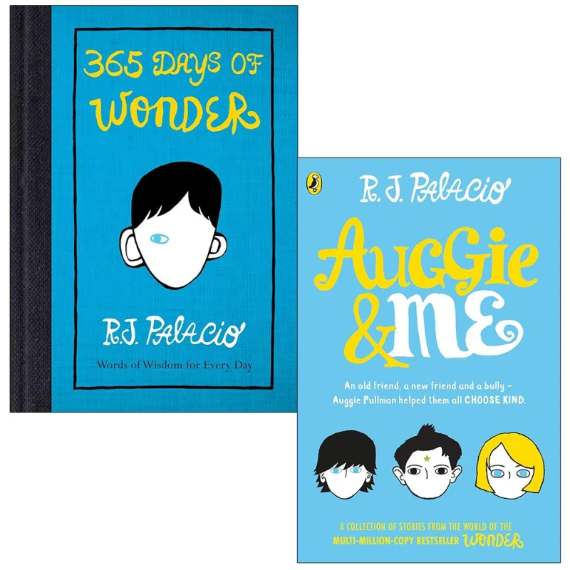 Image of R. J. Palacio 2 Book Set Featuring 365 Days Of Wonder And Auggie And Me For Middle Grade Readers R. J. Palacio Books