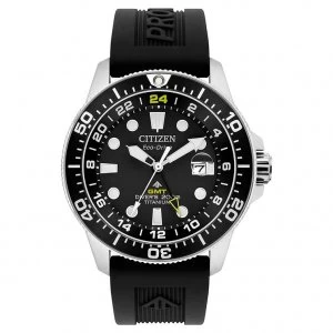 Image of Citizen Super Titanium Mens Black Rubber Strap Watch