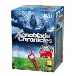 Image of Xenoblade Chronicles Solus Game and Red Classic Controller