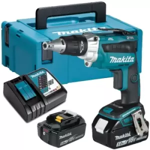 Image of Makita - DFS250RTJ 18v Brushless Drywall Screwdriver - 2 x 5.0ah Batteries Makpac