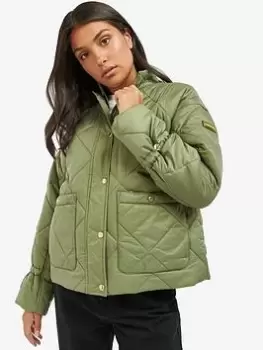 Image of Barbour International Falkenberg Quilt Jacket - Greem, Green, Size 8, Women