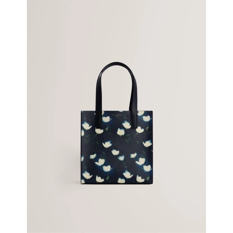 Image of Ted Baker Womens S Print Icon Tote Bag Navy female One Size