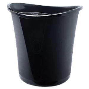 Image of Esselte Waste Bin Basko 18 L Plastic Black 33.6 x 33.6 x 33.5 cm