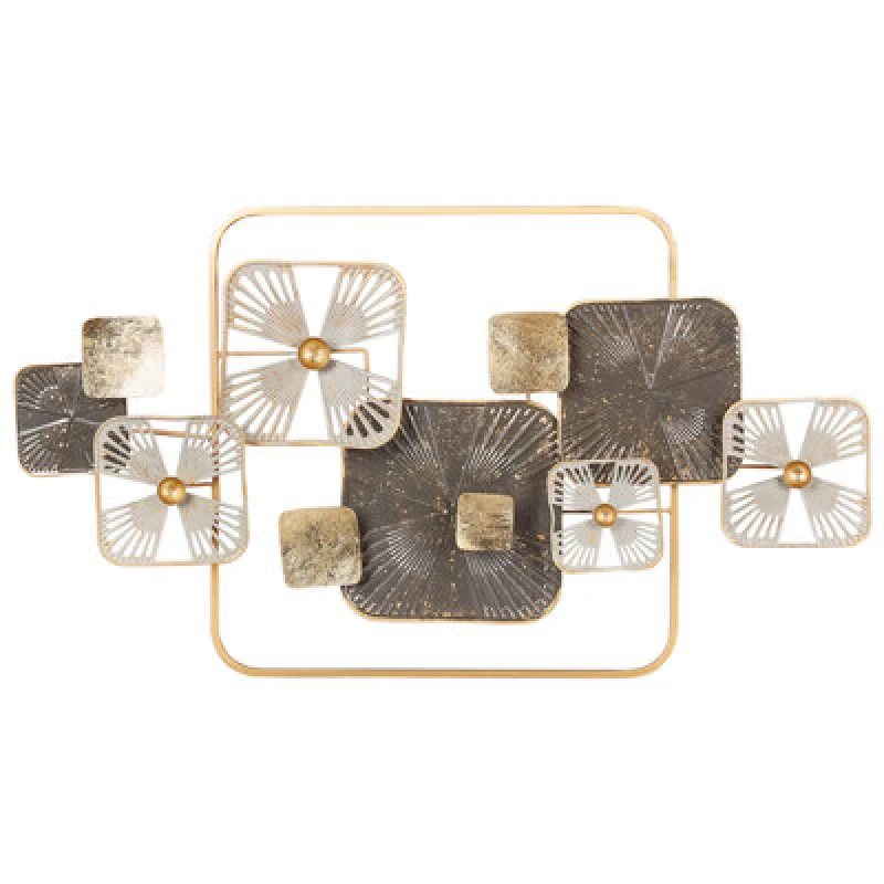 Image of Beliani Wall Decor Lawrencium Metal 50 Cm Multicolour