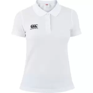 Image of Canterbury Womens/Ladies Waimak CCC Logo Polycotton Polo Shirt 14 - Chest 38' (97cm)