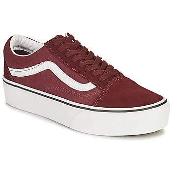 Image of Vans OLD SKOOL PLATFORM womens Shoes Trainers in Bordeaux,4.5,5,6,6.5,7.5,8,3,7,5.5,4