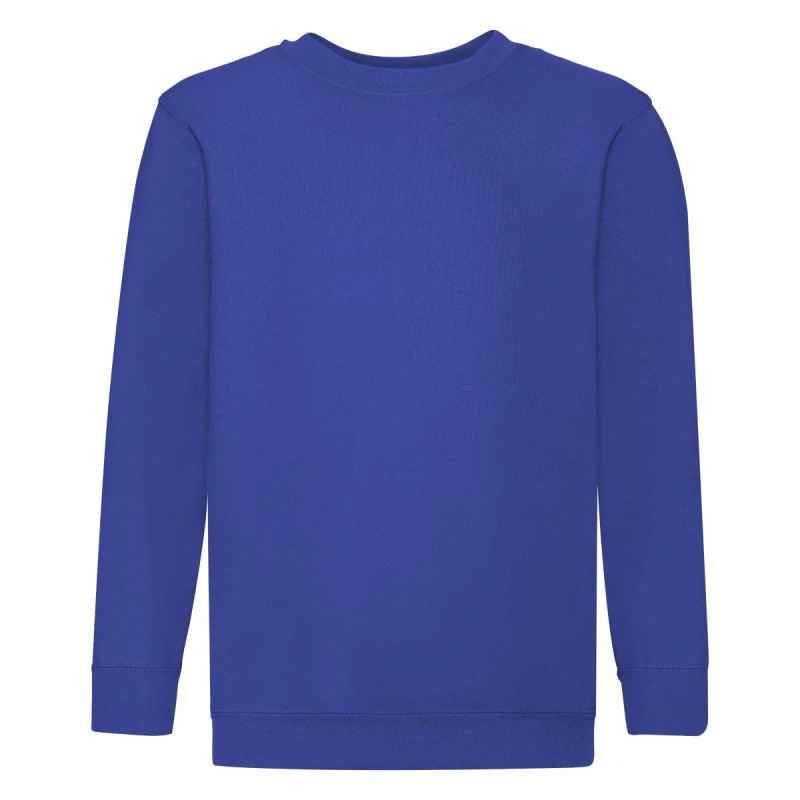 Image of Fruit of the Loom Set In Sleeve Sweatshirt Pack of 2 in Royal Size: 12-13 Years Royal Unisex 12-13 Years