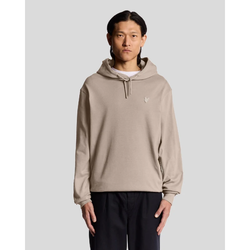 Image of Lyle and Scott Interlock Pullover Hoodie Brown male XS