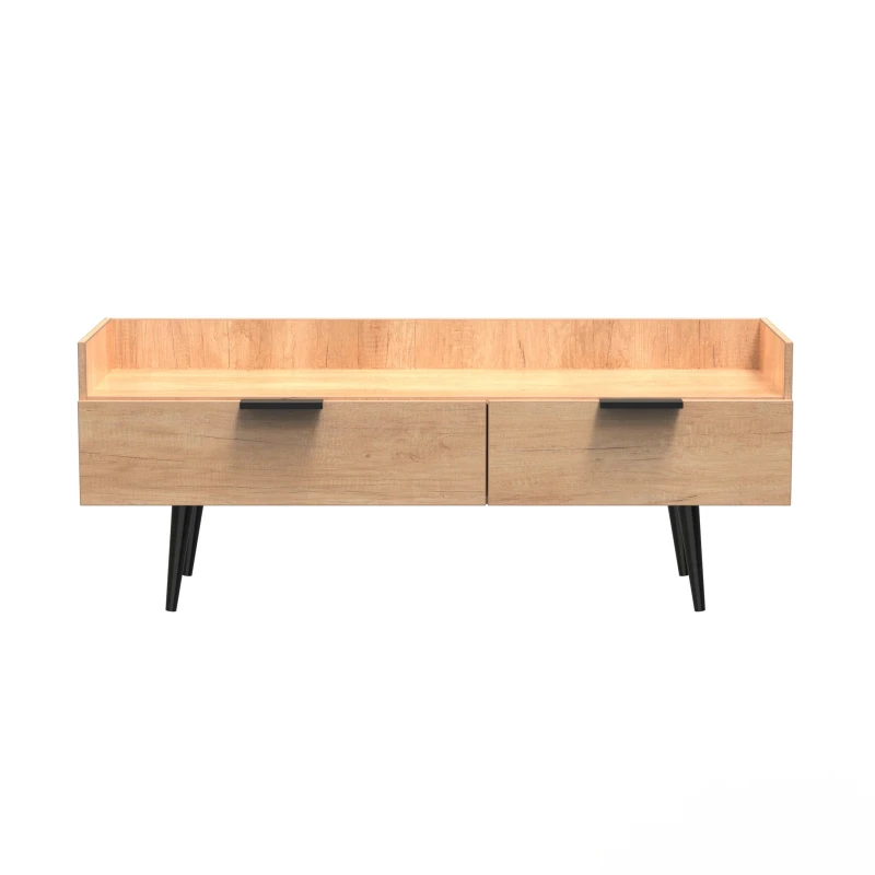 Image of Fuji 2 Drawer TV Unit In Nebraska Oak (Ready Assembled)