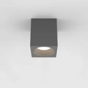 Image of Kos Outdoor Square Surface Mounted LED Downlight Textured Grey IP65