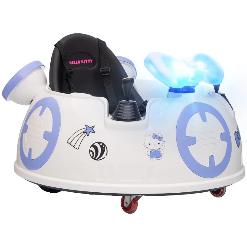 Image of AIYAPLAY Hello Kitty Kids Ride on Bumper Car with Remote Control, White 370-385V70WT